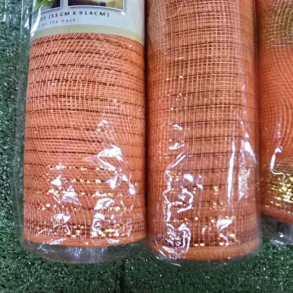 BUNDLE OF 5 BRAND NEW 7&10yd x 21in DECO MESH ROLLS -NWT! - Picture 7 of 11